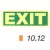EXIT feliratú, után világítós tábla 10.12