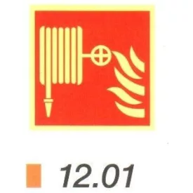 Tűzcsap helyét jelölő után világítós tábla 12.01