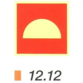 Tűzjelző helyét jelölő után világítós tábla 12.12