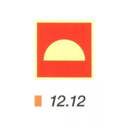 Tűzjelző helyét jelölő után világítós tábla 12.12