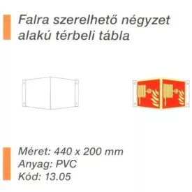 Falra szerelhetö négyzet alakú térbeli tábla 13.05