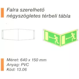 Falra szerelhetö négyszögletes térbeli tábla 13.06