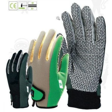 Vinyllel impregnált kertészkesztyű, pamut tenyér PVC pöttyökkel 132158-60-as