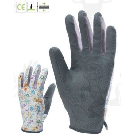 Minipöttyös kertészkesztyű, rugalmas Spandex/pamut virágmintás kézhát 132348-as