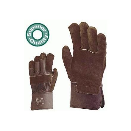 140, Barna erős marhahasíték védőkesztyű fokozott igénybevételre 140-es rakodókesztyű