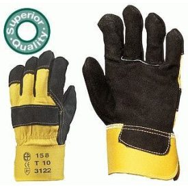   158, Marhahasíték munkakesztyű sárga vászon, nagy igénybevételre 158-as rakodókesztyű