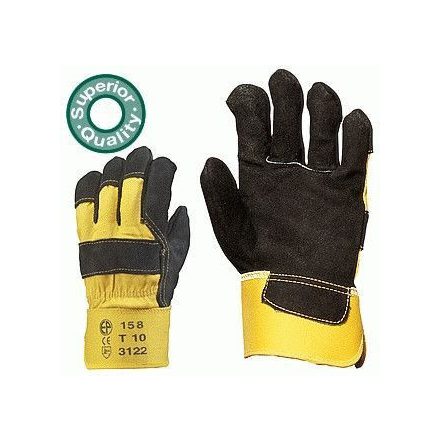 158, Marhahasíték munkakesztyű sárga vászon, nagy igénybevételre 158-as rakodókesztyű