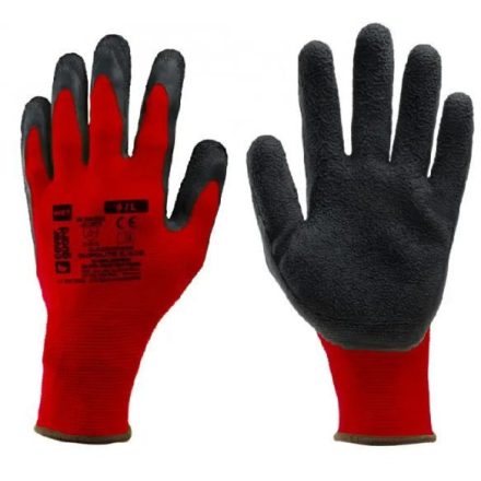 1LACE EUROLITE POLIÉSZTER MUNKAVÉDELMI KESZTYŰ LATEX TENYÉRREL 11