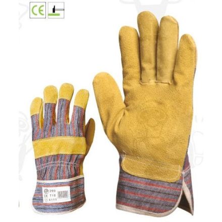 200 Sertéshasíték munkavédelmi kesztyű, sárga rakodókesztyű