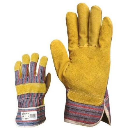 Sertéshasíték munkakesztyű tenyérbéléssel, sárga 205-ös rakodókesztyű