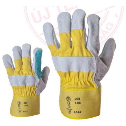 212-es kesztyű munkakesztyű 4144, szürke rakodókesztyű erős marhahasíték