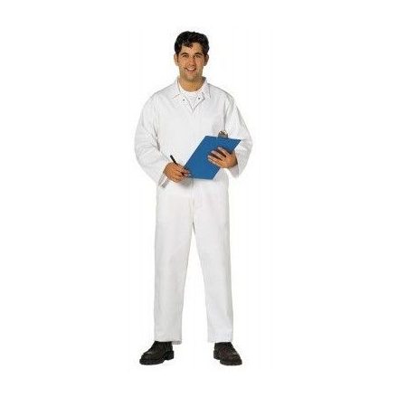 Portwest gasztro ruha, élelmiszeripari overall fehér színben, patentos kivitelben, kiváló ár/érték