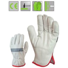   Szürke színmarhabőr tenyér és kézhát, ökölcsontnál fényviyyzaverő csík