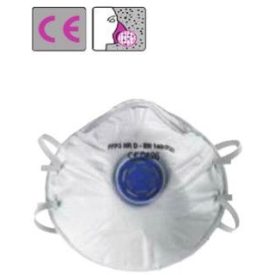   23378, SupAir FFP3SL NR D szelepes csésze formájú porálarc, hosszabb élettartam, könnyebb légzés