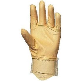   2458-60 BŐRKESZTYŰ, munkavédelmi kesztyű, SÁRGA SZÍNMARHA TENYÉR ÉS KÉZHÁT, VÍZTASZÍTÓ