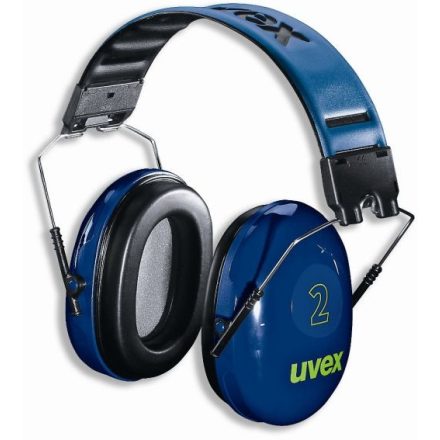 Uvex 2C fültok párnázott fluoreszkáló kengyellel és szürke tokkal (SNR:27 dB)