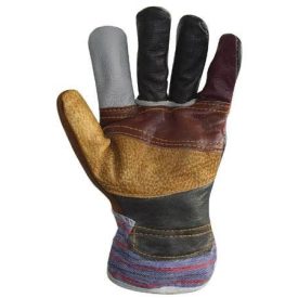   272 Multicolor színmarha bőr munkavédelmi kesztyű, tenyérbéléssel, Rakodókesztyű
