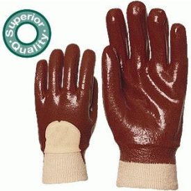 Vygen szellőző hátú bordó PVC védőkesztyű 3408-10-es