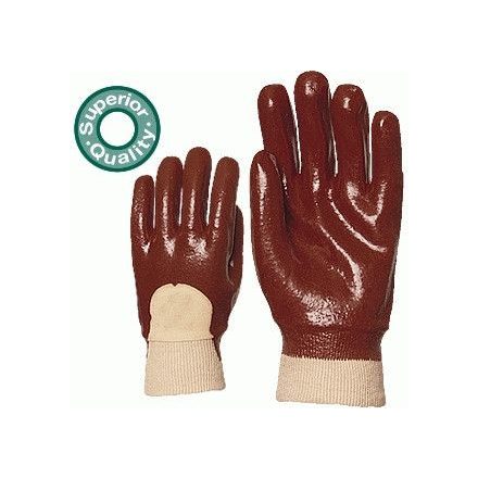 Vygen szellőző hátú bordó PVC védőkesztyű 3408-10-es