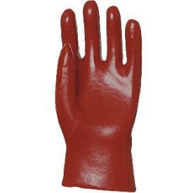   3419-20 MÁRTOTT PVC munkavédelmi KESZTYŰ, PIROS, SZELLŐZŐ KÉZHÁTTAL