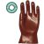 3509-10 MÁRTOTT PVC munkavédelmi KESZTYŰ, BORDÓ, SAV/LÚG/OLAJÁLLÓ, 27CM