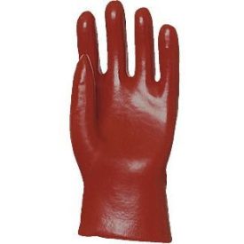   3519-20 PVC 27 cm-es piros sav-, lúg-, benzinálló munkavédelmi kesztyű