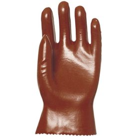   PVC-be mártott bordó pamut, vízálló védőkesztyű 3529-30-as