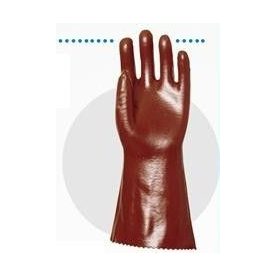   PVC-be mártott bordó pamut, vízálló védőkesztyű 3629-30-as