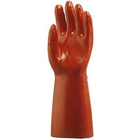   3641, PVC light 40 cm-es, piros, gazdaságos védőkesztyű 3641-es