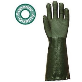   3738-40 MÁRTOTT POLIMER munkavédelmi KESZTYŰ, ZÖLD, VEGYSZERÁLLÓ, 40CM