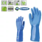 Érdesített PVC védőkesztyű, 34 cm-es, kék, sav-, lúg-, olajálló 3768-70-es ***KIFUTÓ***