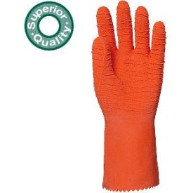   3817-20 Narancs latex, saválló, vágásbiztos, csúszásgátló, erősített munkavédelmi kesztyű, 32cm