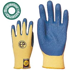   Kevlar kesztyűre kondenzált kék csúszásbiztos latex kesztyű 3879-80-as