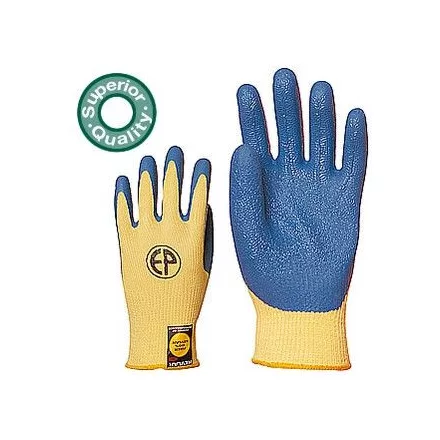 Kevlar kesztyűre kondenzált kék csúszásbiztos latex kesztyű 3879-80-as