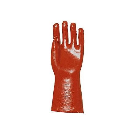 Bélelt PVC fluo kesztyű, 30 cm, vegyszerálló 3939-es