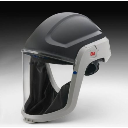 védősisak arcszigeteléssel, látómezővel por, permet, vegyszer ellen, lángálló poliészter szigetelés