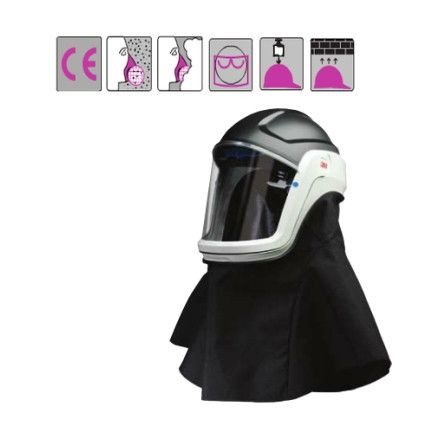 védősisak arcszigeteléssel, CorduraŽ nyak- és vállvédővel