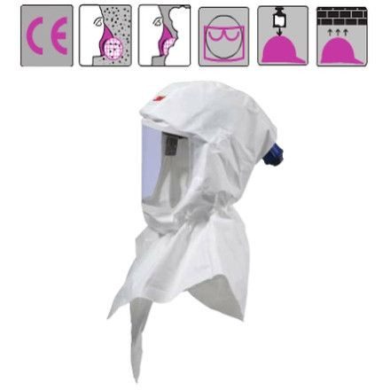 könnyű kámzsa festéktartó pp anyagból, újrahasználható fejkeret, cserélhető külső