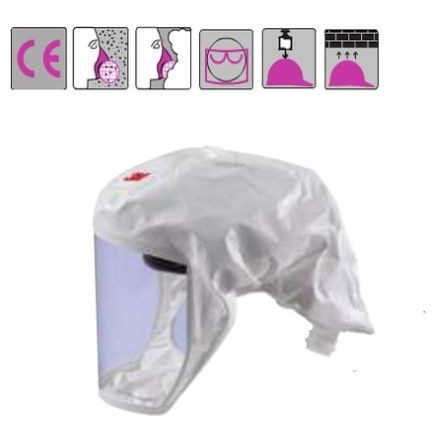 könnyű arcvédős csuklya, fehér S/M vagy M/L méret (HT-101 helyett)