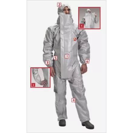Tychem F2  overall 40930-as, kezeslábas