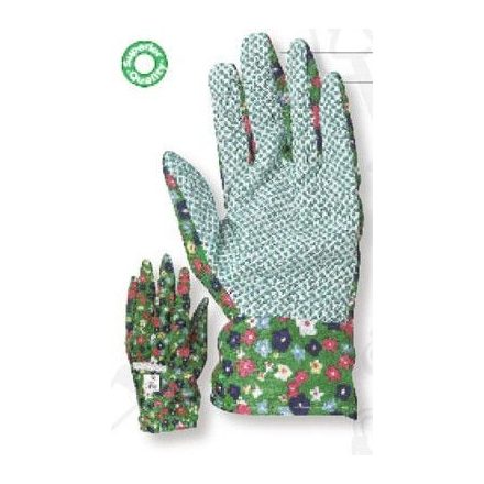 Kertész munkavédelmi kesztyű, varott mintás pamut, pettyes tenyér, női KIFUTÓ