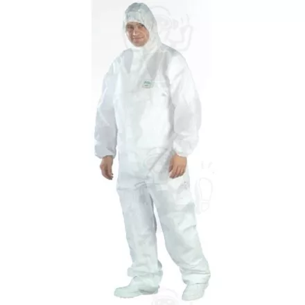 Proof három rétegű SMS pp, fehér overall 68g/m² 44310-es, Kezeslábas
