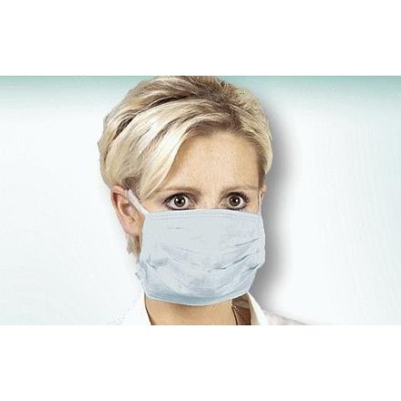 45455, Háromrétegű eü. papírmaszk, kötőkkel  50 db/doboz 45455-ös