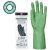 Zöld akrilonitril munkavédelmi kesztyű, pamutbolyhozott belső, csúszás ellen érdesített tenyér 32 cm (5507-10)