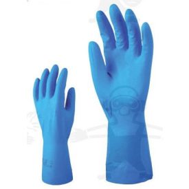   Akrilonitril, kék, 32 cm hosszú, mikroorganizmusok- és vegyszerek elleni munkavédelmi kesztyű (5557-5560)