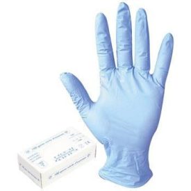   Nitril munkavédelmi kesztyű, púderozott, kék 100 db, egyszerhasználatos (5906-12)