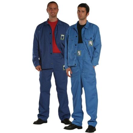 Láng- és saválló kabát, antisztatikus, kék Tecapro anyagból (270g/m2, 83% pamuttartalom) 59720-as