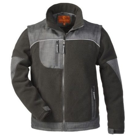 Coverguard munkaruha XAUSB AUSTRU 2/1-ben fekete polár pulóver, 320 g/m2, levehető ujjak, rejtett k