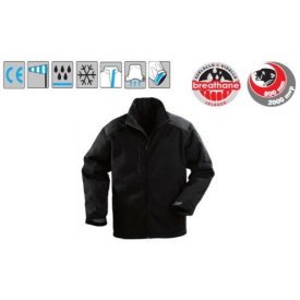   COMMANDO fekete télikabát, vastag akril/gyapjú alapanyag, lélegző és vízálló, rejtett kapucnis