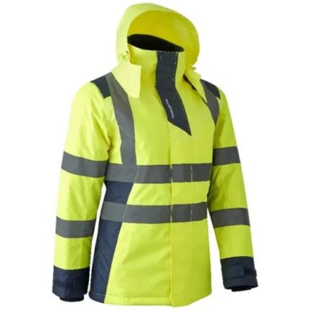 HORA Coverguard FLUO SÁRGA-KÉK NŐI MUNKAVÉDELMI TÉLIKABÁT M